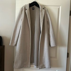 Zara cream coat XL
